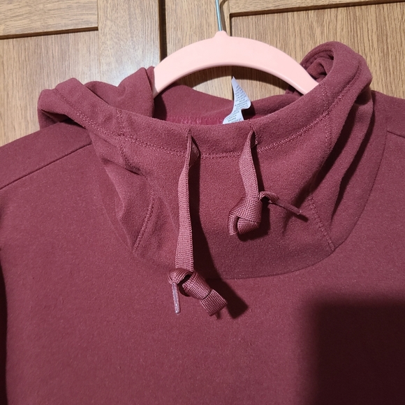 Burgandy RBX Large Plush Hoodie Tunic Sweatshirt - Picture 5 of 6
